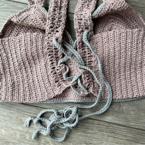 Handmade V Neck Crochet  Bralette Cami One Size - Picture 9 of 13